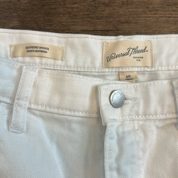Women's White Denim Shorts - Picture 3 of 4